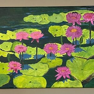 Floral Water Lily Canvas Art